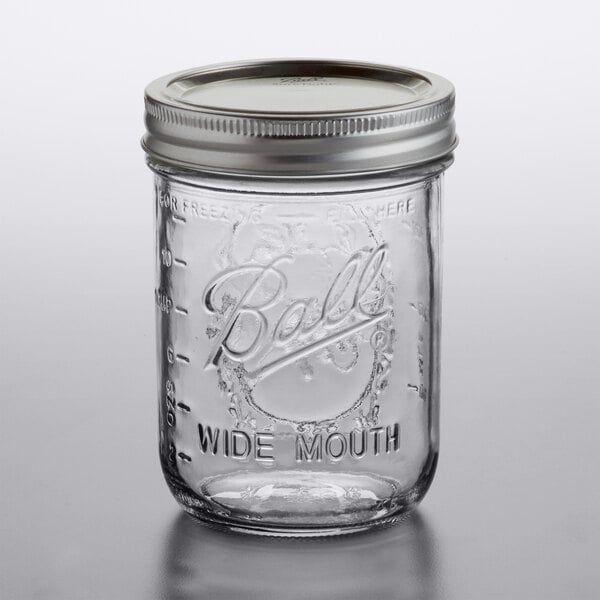 Ball Wide Mouth Pint Mason Jars with Lids & Bands, 16-oz - 2 Pack - Ball