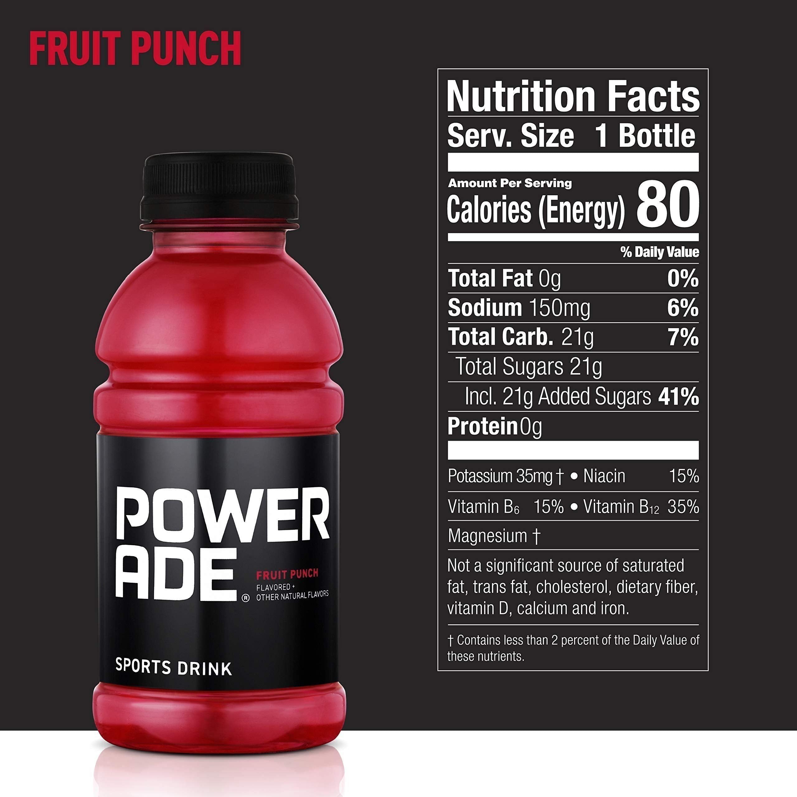POWERADE Fruit Punch Beverage, 12 oz, 12 Count Pack - Powerade