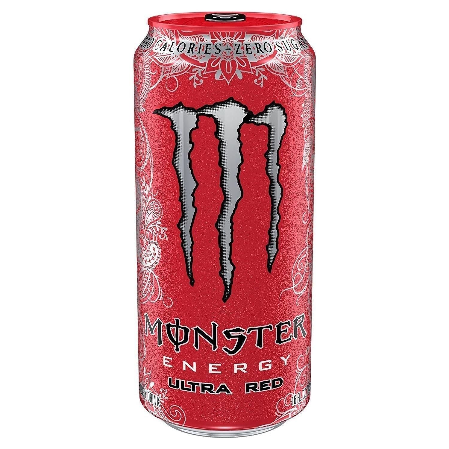 Monster Energy Ultra Red Zero Sugar Energy Drink, 16 oz - Monster Energy