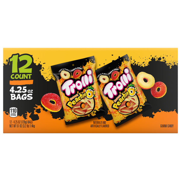 Trolli Peachie O's, 4.25 oz - Case of 12 - Trolli