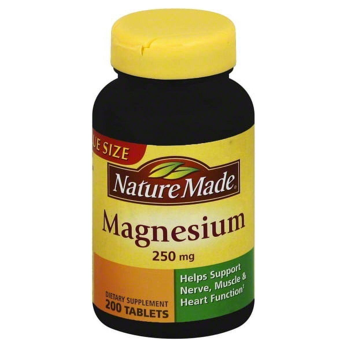 Nature Made Magnesium 250 mg Tablets 200 Each - 3 Pack - Nature Made