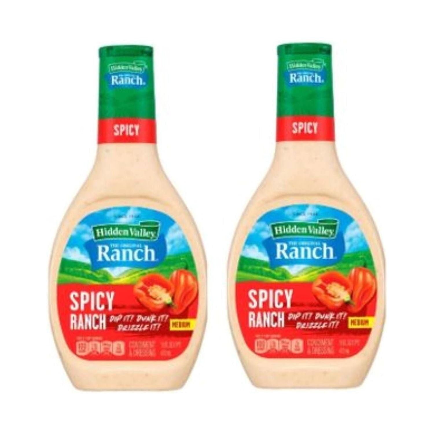 Hidden Valley Gluten Free Bold & Spicy Ranch Dressing, 16 fl oz, Twin Pack - Hidden Valley