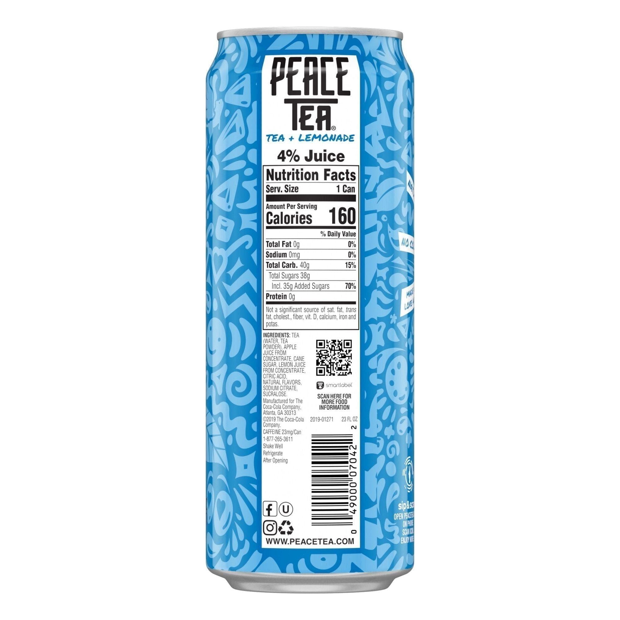 4 PACK Peace Tea Caddy Shack Black Tea Lemonade Drink 23 fl oz - Peace Tea