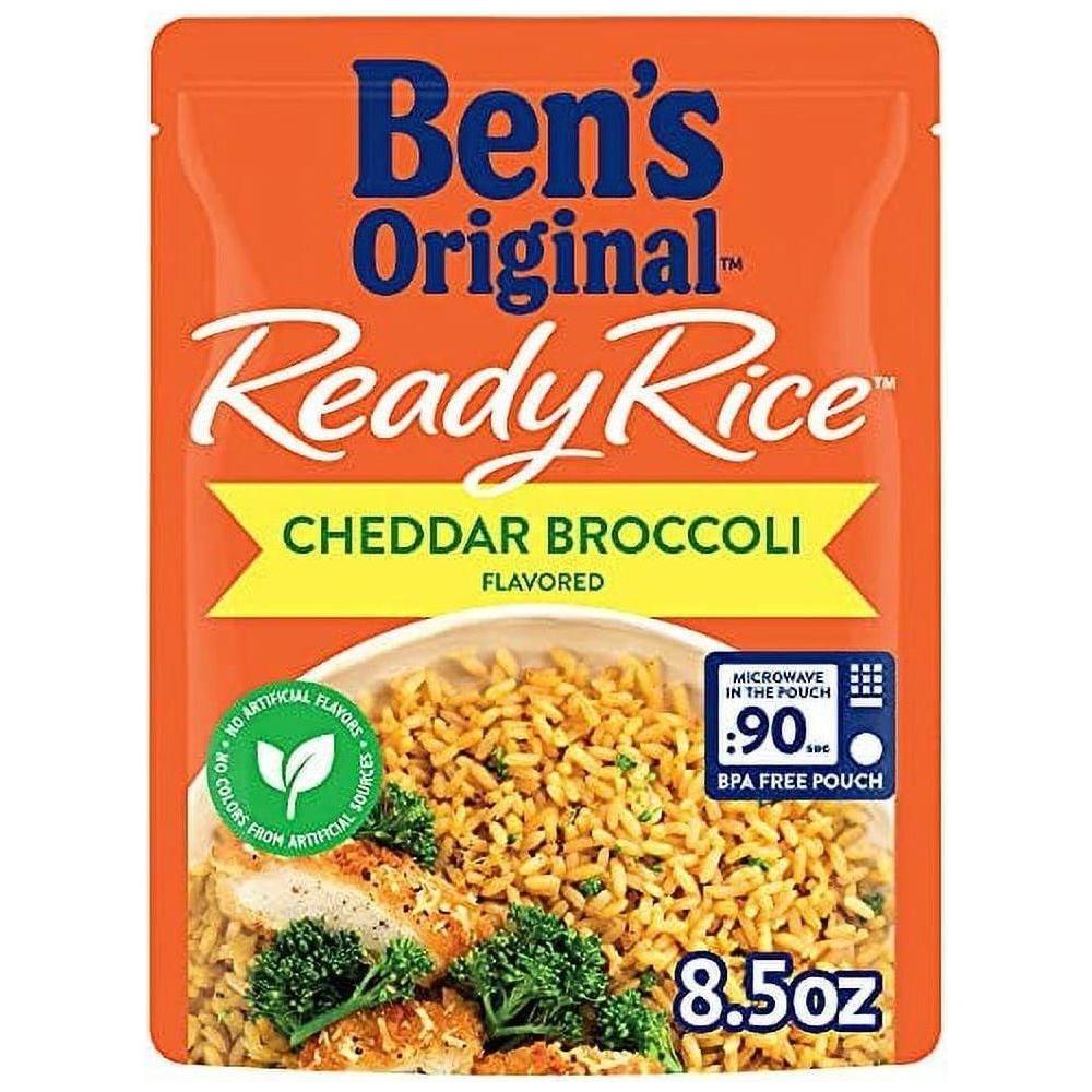 BEN'S ORIGINAL Cheddar Broccoli Ready Rice Pouch - 8.5 oz, 12 Count - Ben's