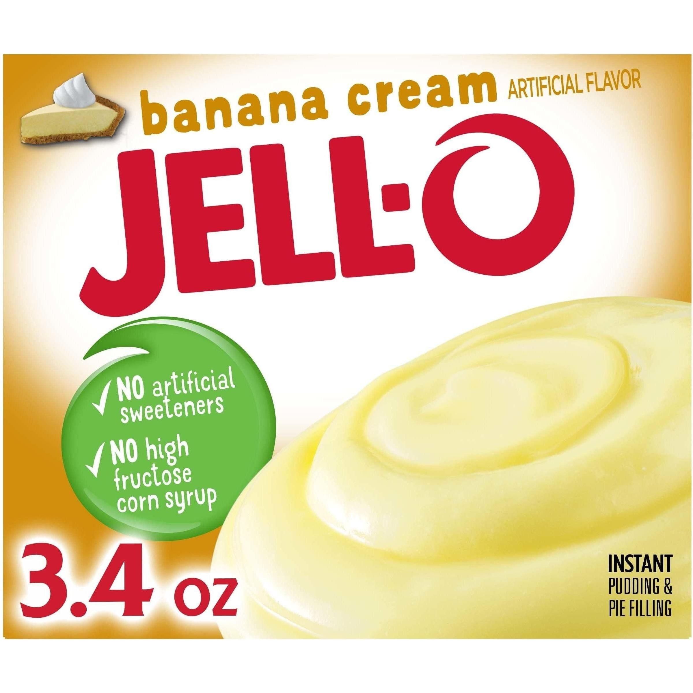 Jell-O Creamy Banana Instant Pudding & Pie Filling Mix - 24 Count, 3.4 Oz Boxes - Jell-O