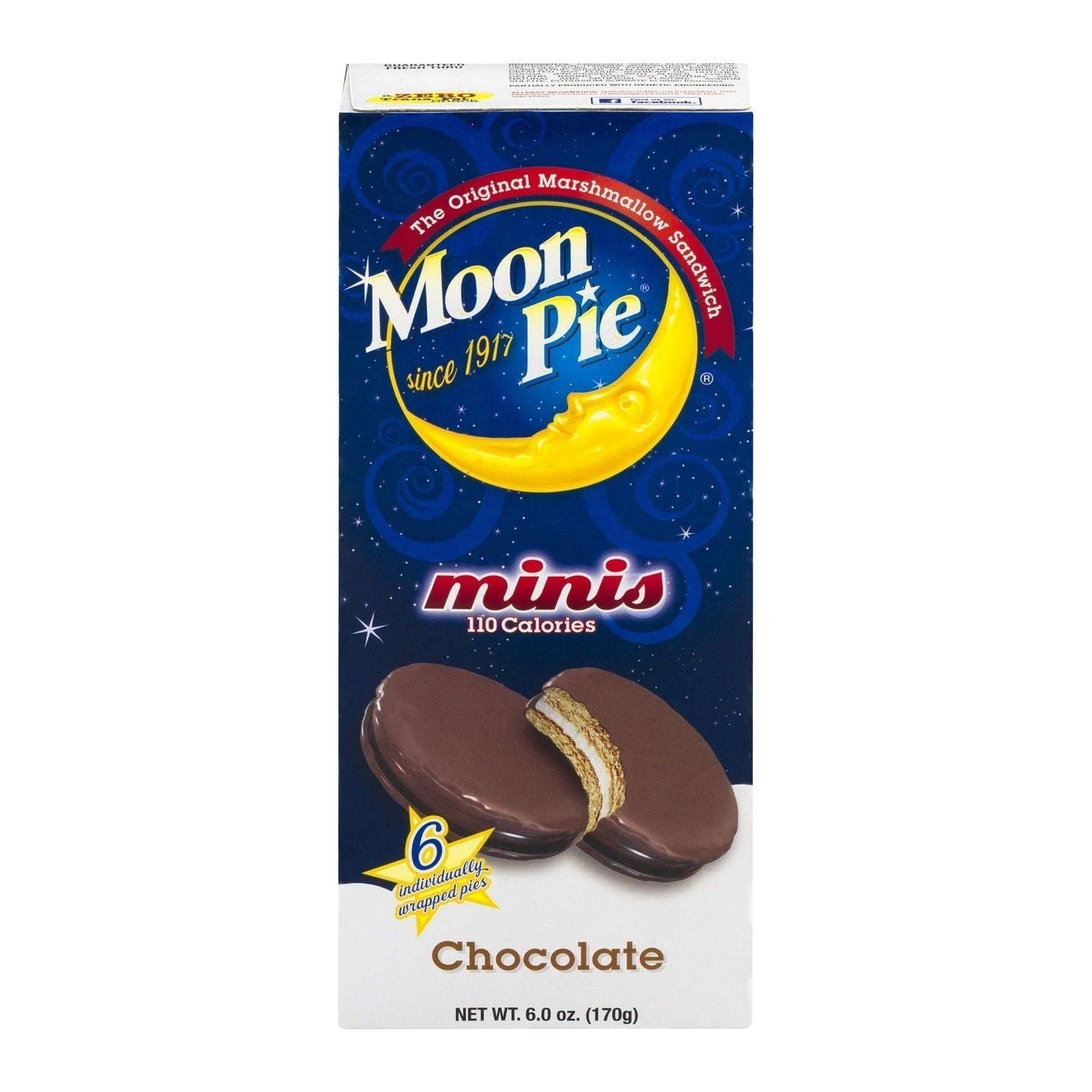 Moon Pie Chocolate Mini Pies - 6 Ct [Pack of 3] - Moon Pie