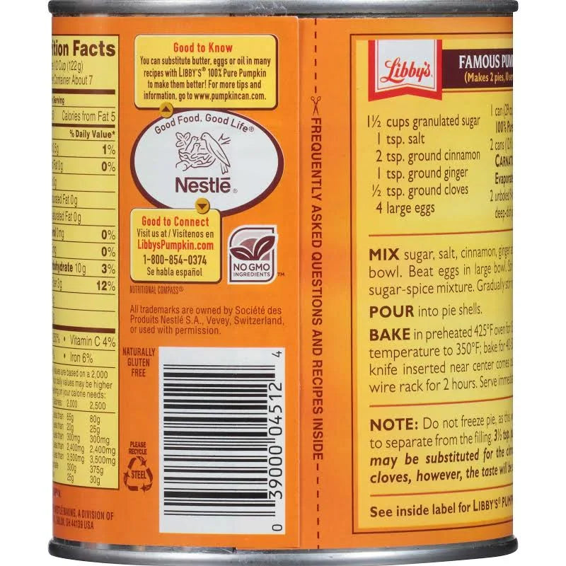 Libby's 100% Pure Pumpkin 3 PK 29oz. Cans - Libby's