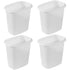 Rubbermaid 6 Quart Bedroom, Bathroom, and Office Wastebasket Trash Can (4 Pack) - Rubbermaid