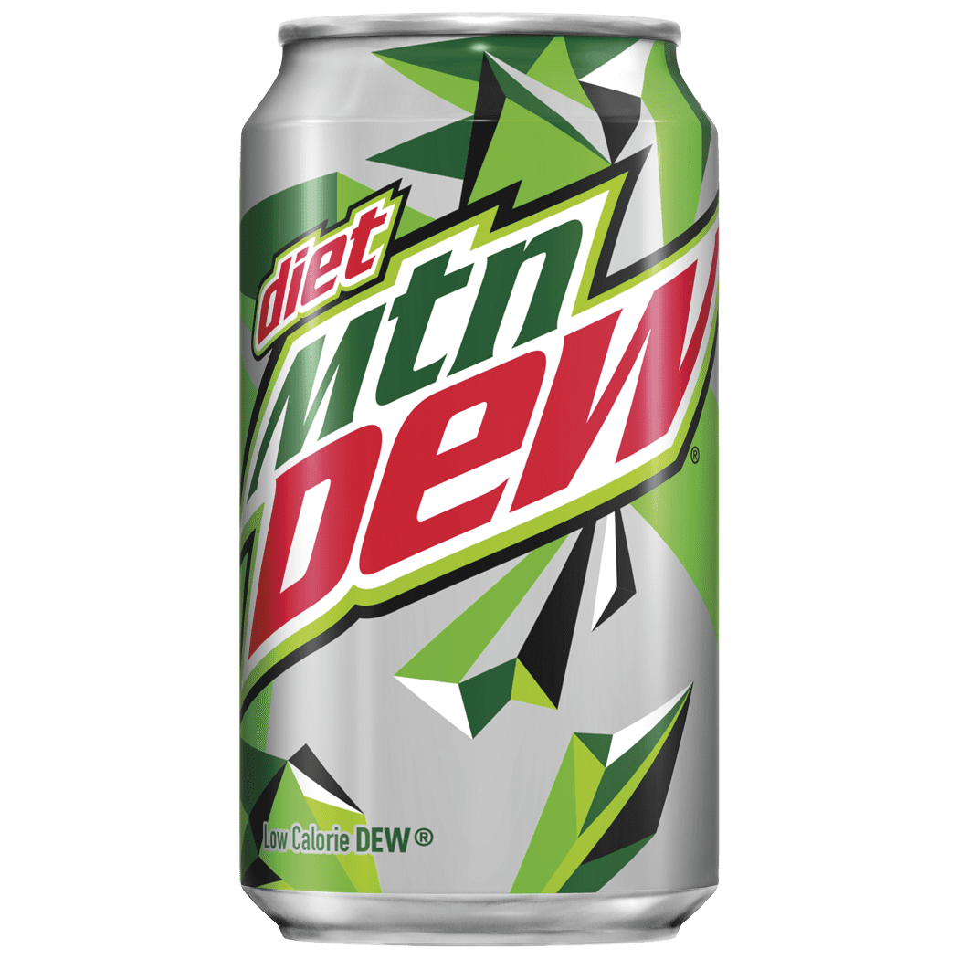 Diet Mountain Dew Zero Calorie Refreshment, 12 oz Cans - 24 Pack - Mountain Dew