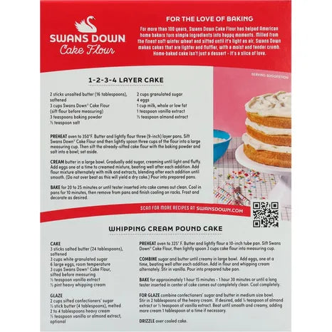 SWANS FLOUR CAKE REGULAR-32 OZ -Pack of 8 - Swan Speakers
