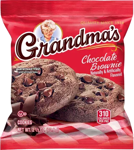 Grandma's Signature Chocolate Brownie Big Cookies - 2 Cookies per Pack (Set of 12) Total 24 Cookies - Grandma's