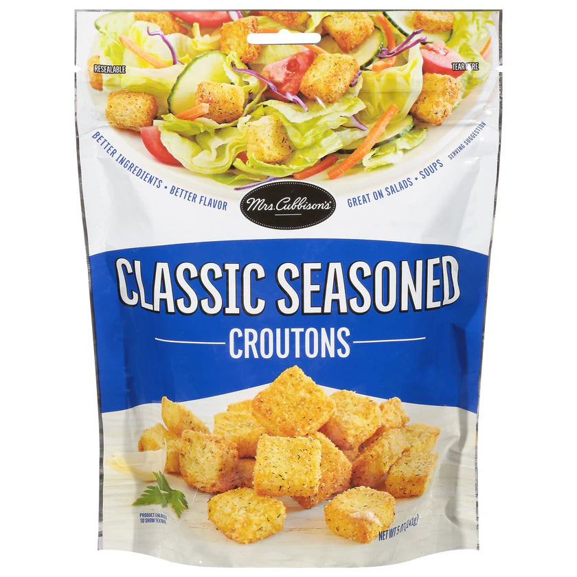 Mrs. Cubbison's Classic Seasoned Croutons - 9 Pack Value Bundle of 5 Ounce Resealable Bags - Mrs. Cubbinson's