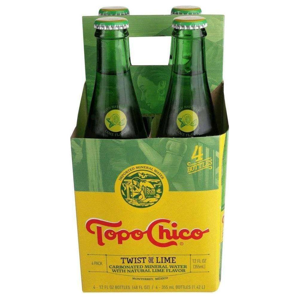 Topo Chico Lime Infused Sparkling Mineral Water, 12 oz Bottles - 24 Pack - Topo Chico