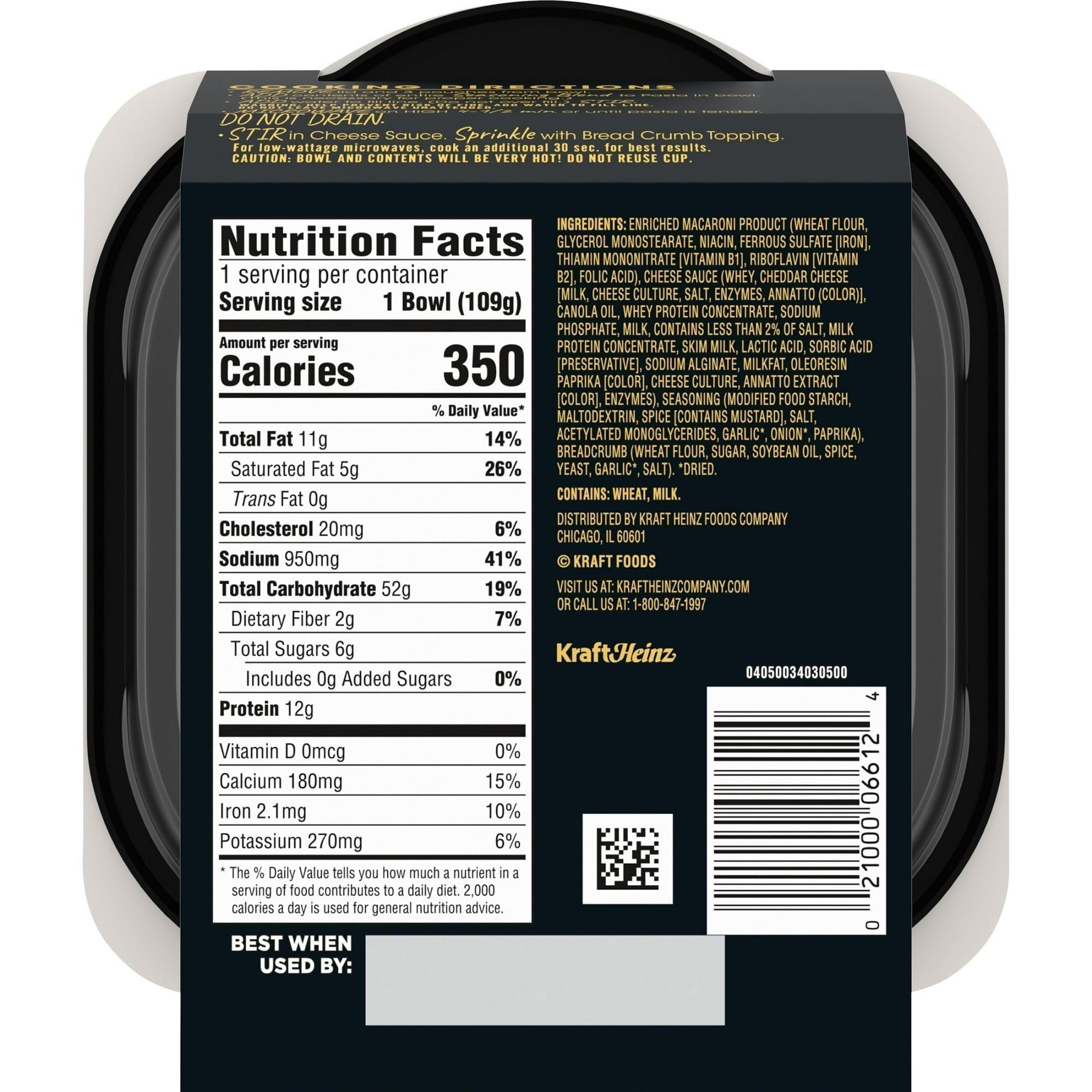 Cracker Barrel Bold Sharp Cheddar Mac & Cheese Single Serve Dinner – 2 Pack 3.8 oz - Cracker Barrel