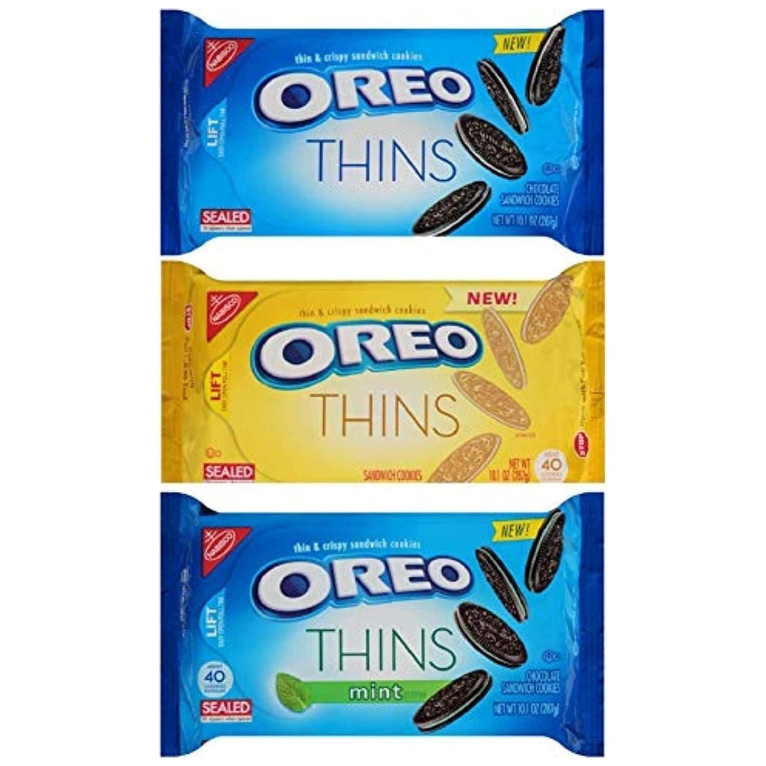 Oreo Thins Flavor Trio Pack - Original, Golden, Mint Crème - Oreo