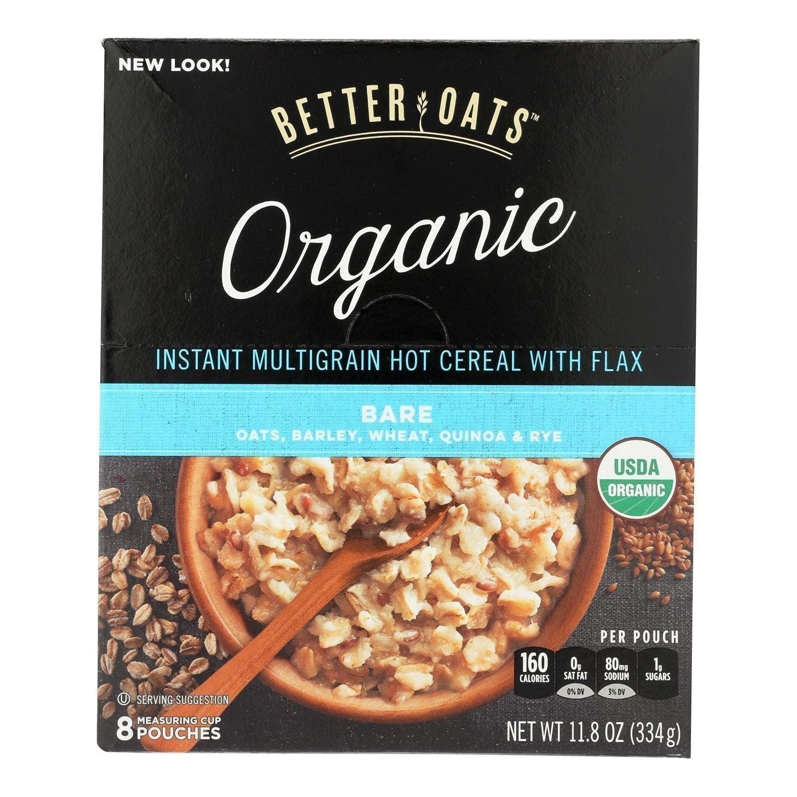 Organic Multigrain Instant Hot Cereal - Case of 6 - 11.8 Oz. - Better Oats