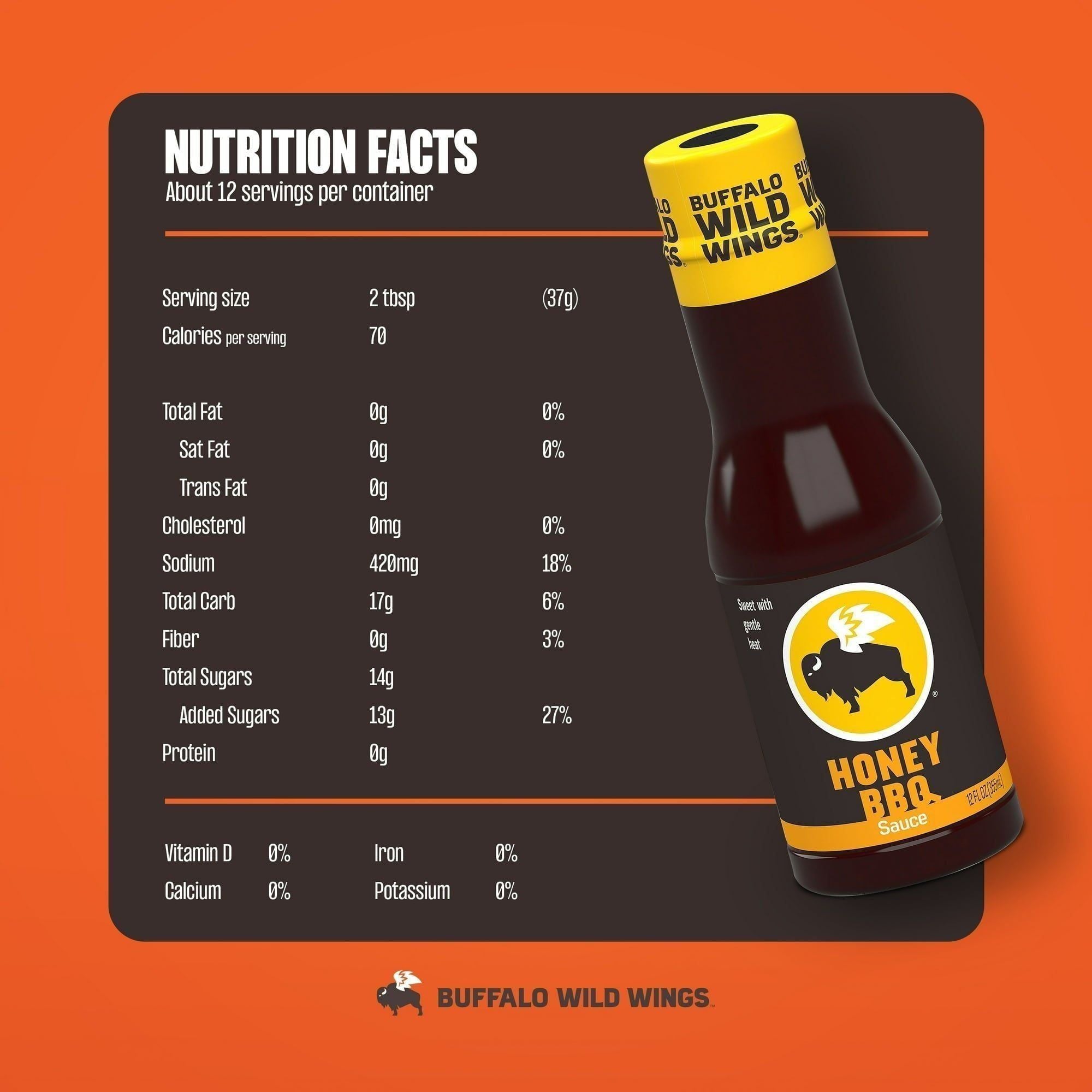 Buffalo Wild Wings Honey BBQ Sauce, 12 fl. oz - Buffalo Wild Wings