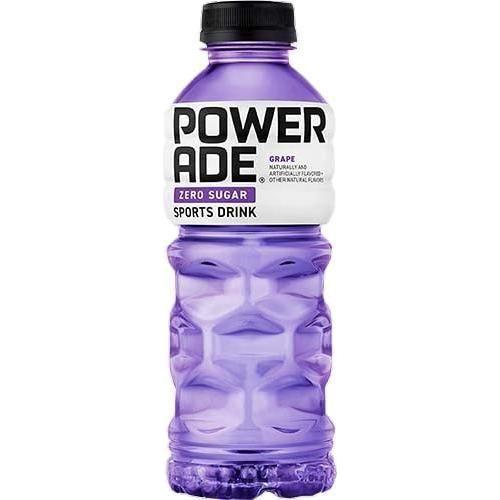 Powerade Zero Grape Flavor, Zero Calorie Electrolyte Sports Drink, 20oz Bottle (Pack of 10) - Powerade