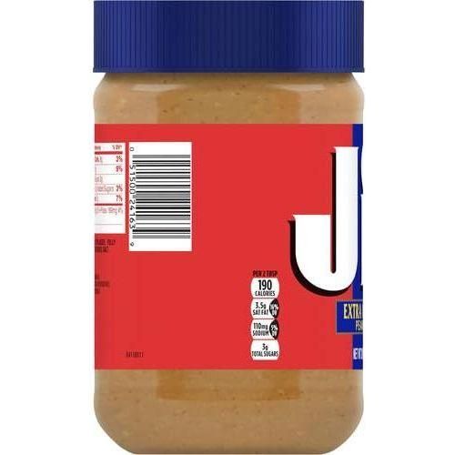 Jif Extra Crunchy Peanut Butter, 28 oz Jar - Jif