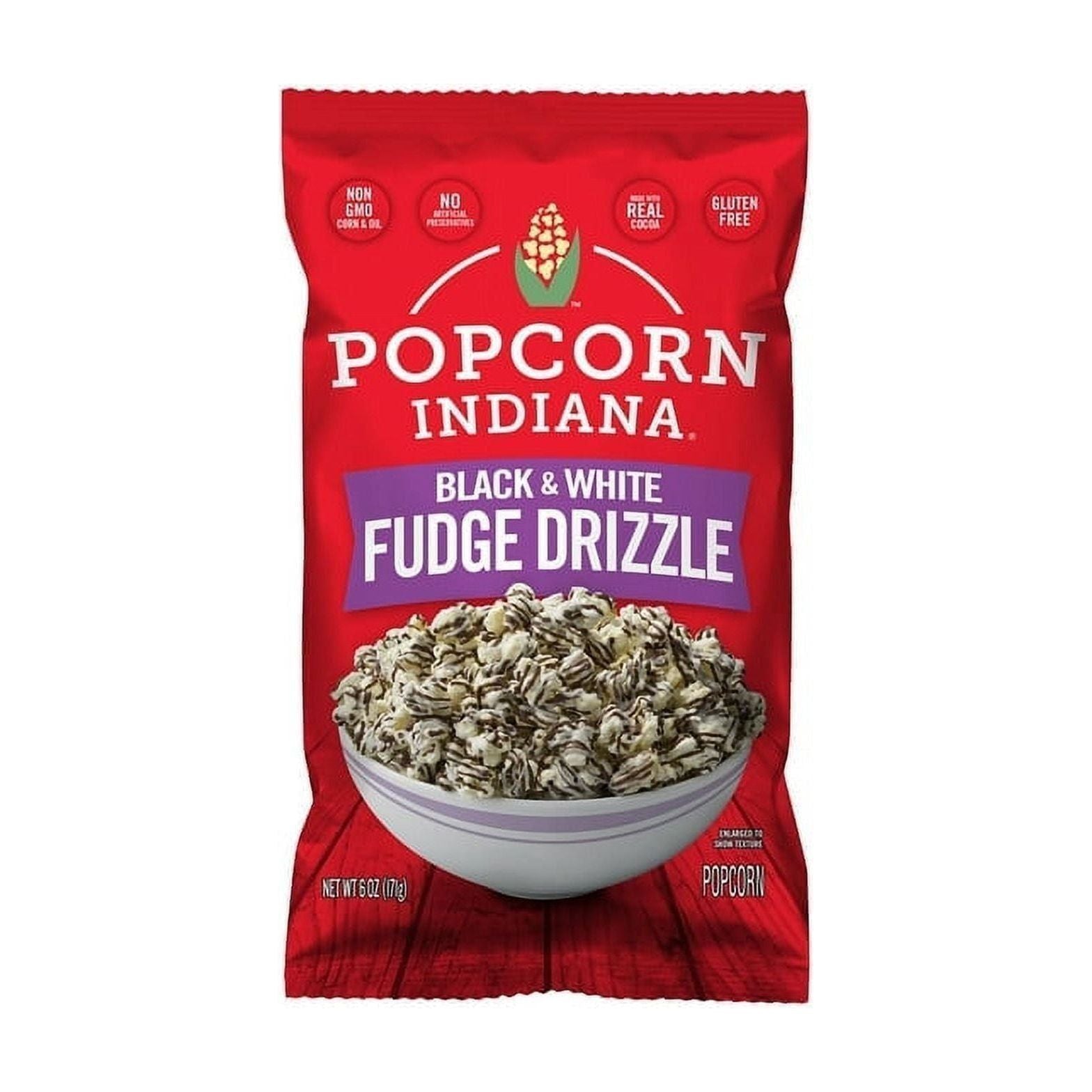 Popcorn Indiana Black & White Drizzlecorn, 6 Oz - 2 Pack - Popcorn Indiana