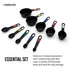 Farberware Professional 10 Piece Plastic Measuring Cup and Spoon Set Black - Farberware