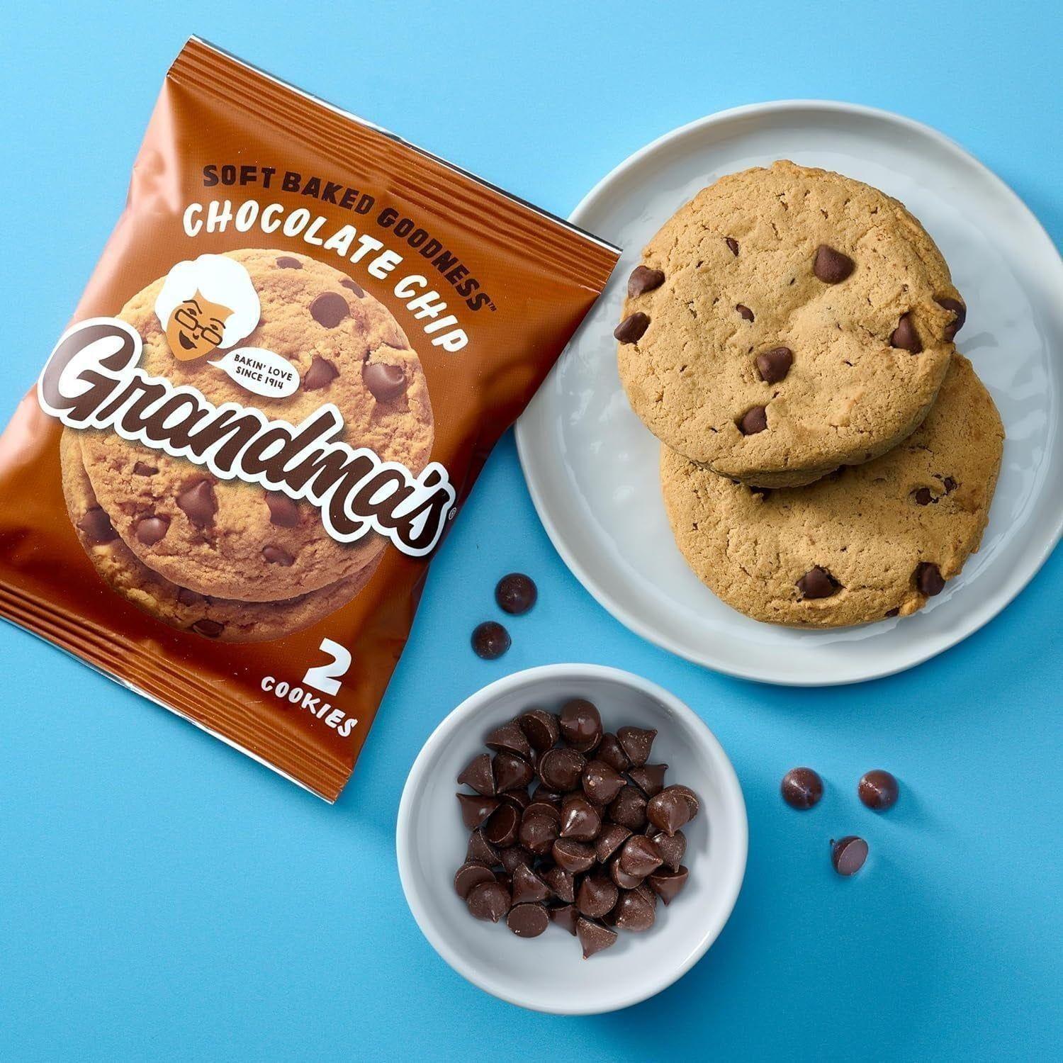 Grandma's Classic Chocolate Chip Cookies, 2.875 oz Single Serve Pack - Grandma's