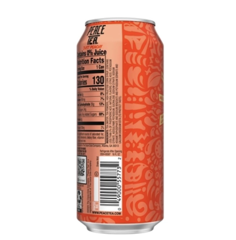 Peace Tea, 16 Fluid Ounces, 12 Count (Just Peachy) - Peace Tea