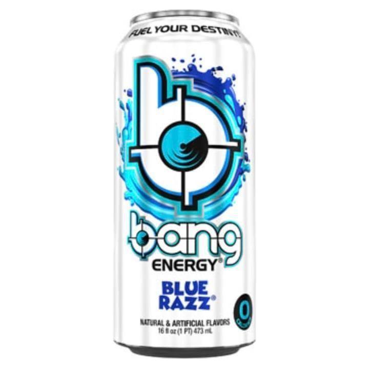 Blue Razz Bang Energy Drink - 16 Oz Cans (Pack of 24) - Bang Energy