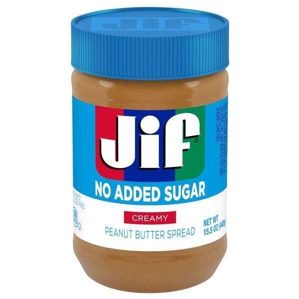 Jif Smooth Peanut Butter, No Sugar, 15.5 Oz, No Stir - Jif