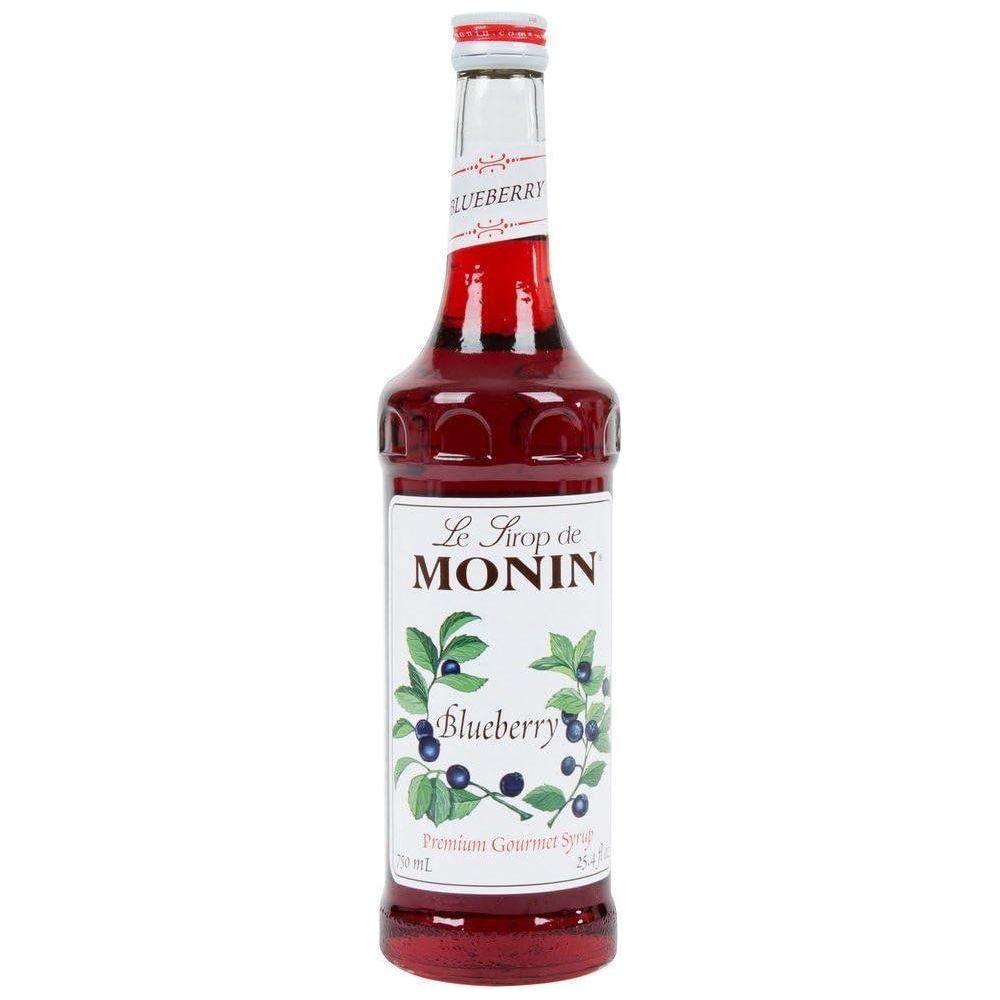 Monin - Blueberry Syrup, Mildly Sweet & Tart Blueberry Flavor, Great for Teas, Lemonades, Smoothies, & Cocktails, Gluten-Free, Non-GMO (750ml) - Monin