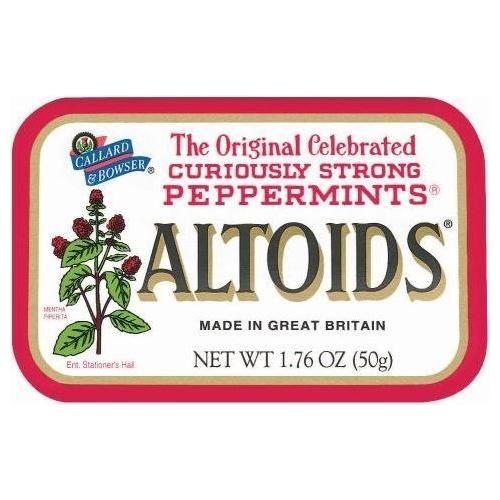Altoids peppermint mints 1.7 oz cans - 12 Pack - Altoids