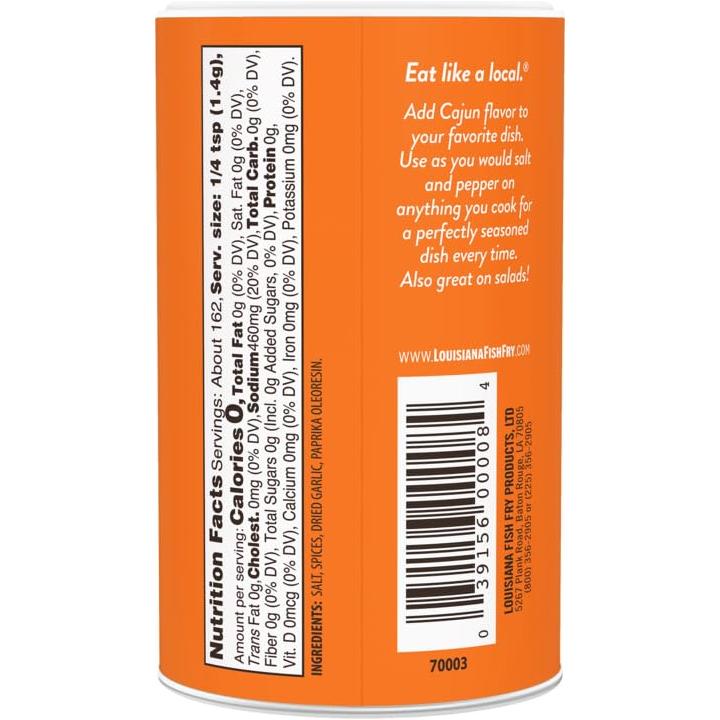 Louisiana Fish Fry Cajun Seasoning 8 oz. Pack of 4 - Louisiana Fish Fry Products