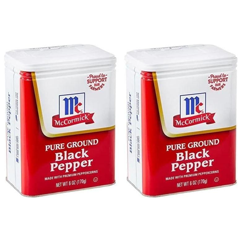 McCormick Premium Hand-Harvested Ground Black Pepper, 6 Oz, Pack of 12 - McCormick