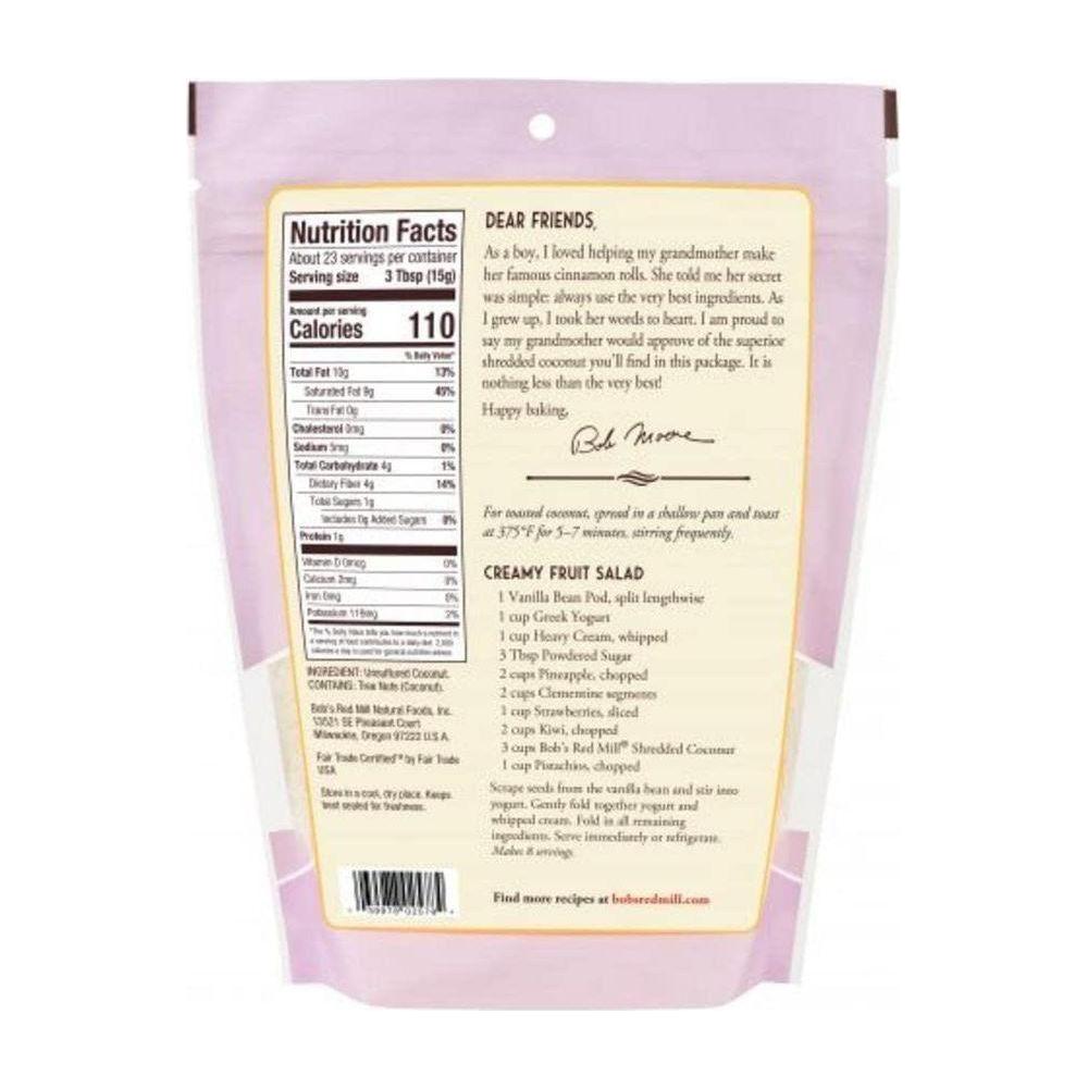 Bob's Red Mill Unsweetened Shredded Coconut, 12 oz (Pack of 12) - Bob's Red Mill