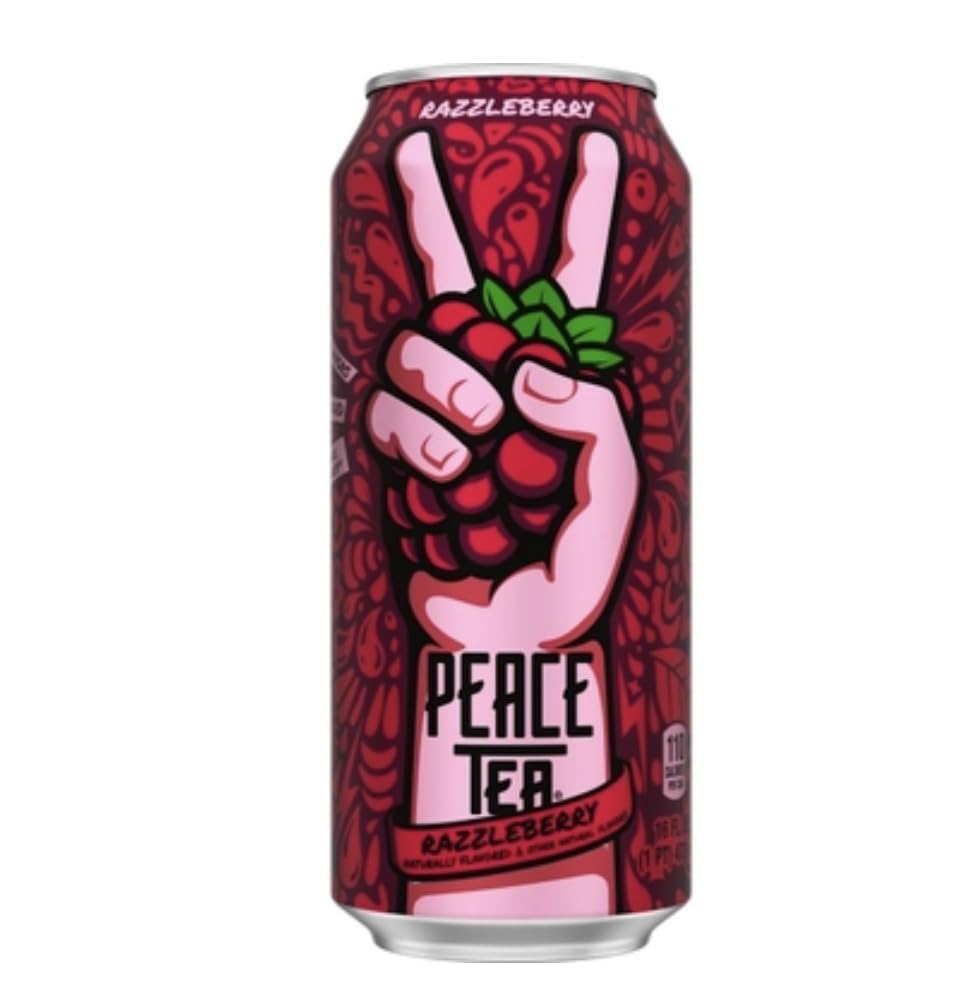 Peace Tea, 16 Fluid Ounces, 24 Count (Razzleberry) - Peace Tea