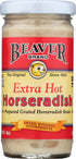 Beaver Brand Extra Hot Horseradish - 4 oz Glass jar (Pack of 12) - BEAVER