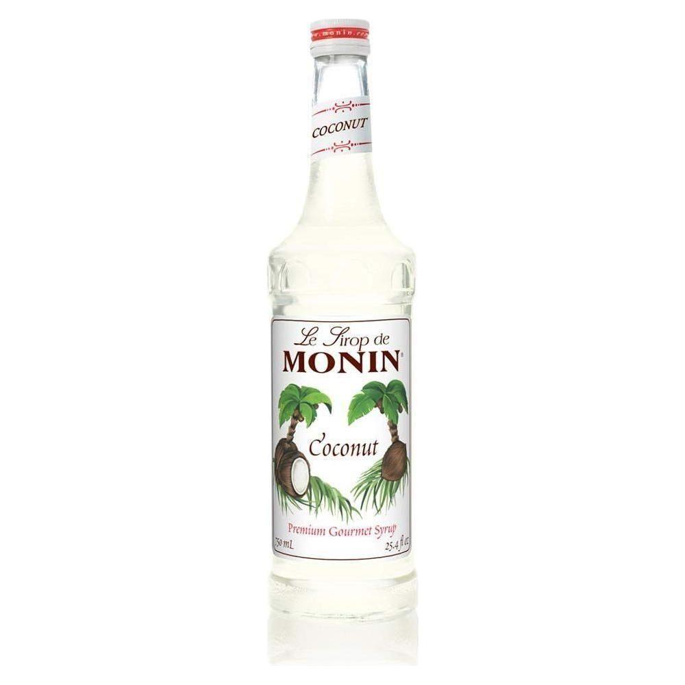 Monin - Coconut Syrup, Creamy Tropical Flavored Syrup, Coffee Syrup, Natural Flavor Drink Mix, Simple Syrup For Coffee, Lemonade, Cocktails, & More, Gluten-Free, Non-Gmo, Clean Label (750 Ml) - Monin