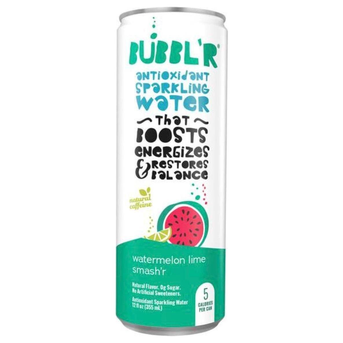 BUBBL'R Watermelon Lime Smash'r, 12 Oz Can -12 Pack - Bubbl'r