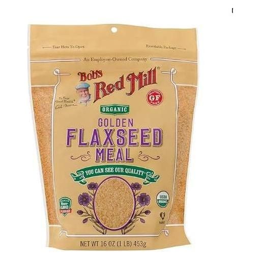 Bobs' Red Mill Organic Gluten Free Golden Flaxseed Meal, Whole Ground, 16 oz Resealable Bag - Bob's Red Mill