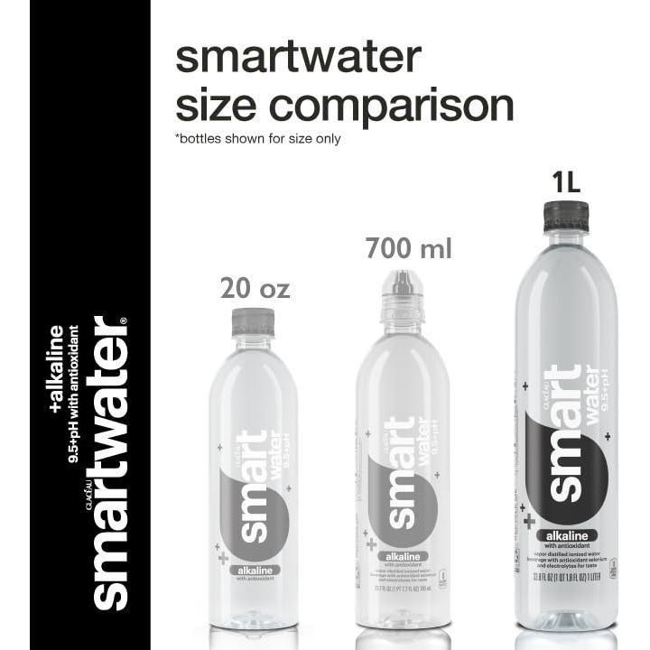 Enhanced Hydration Smartwater Alkaline with Antioxidant 1L 6-Pack - smartwater