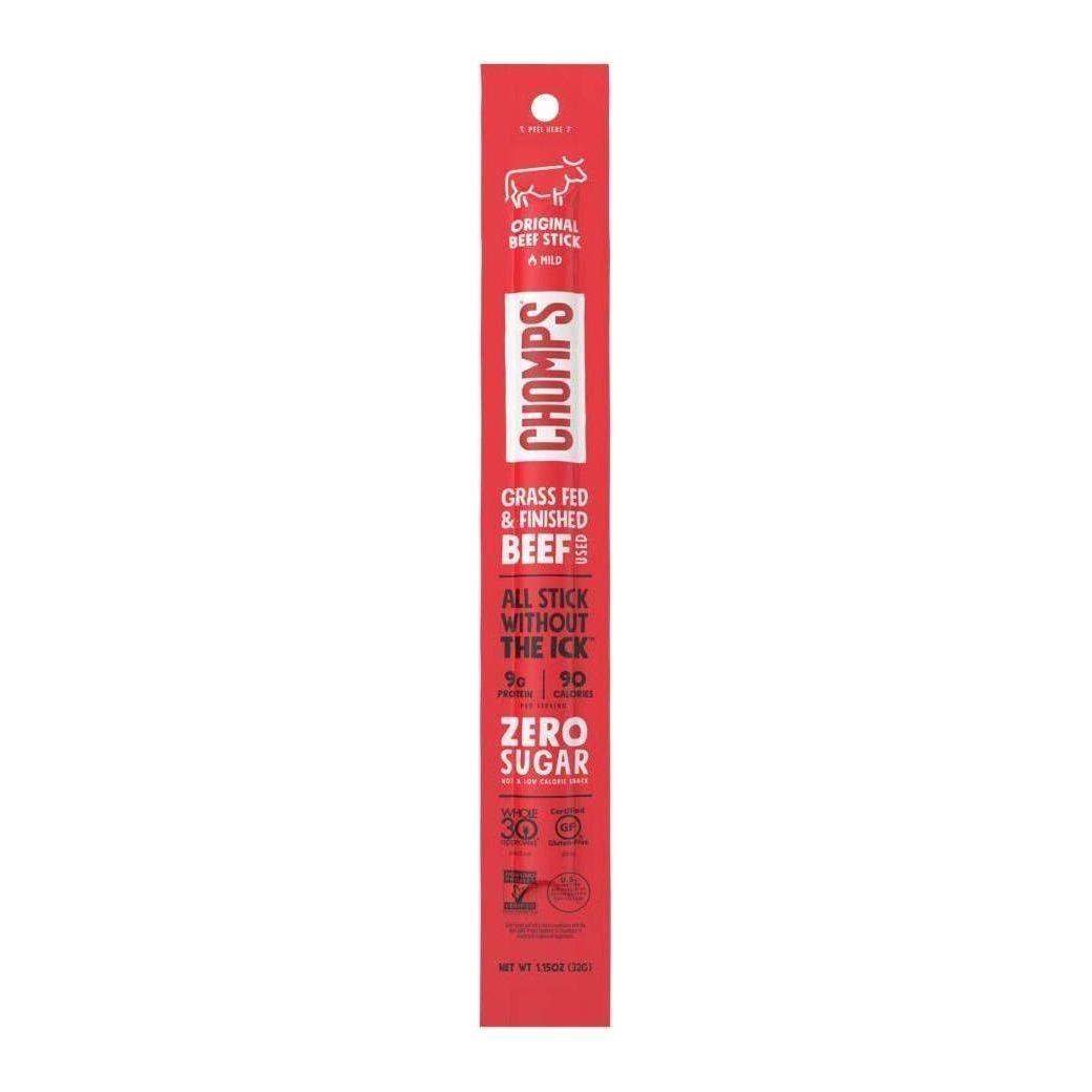 Chomps Original Flavor Grass-Fed Beef Jerky Stick, 1.15oz - Chomps