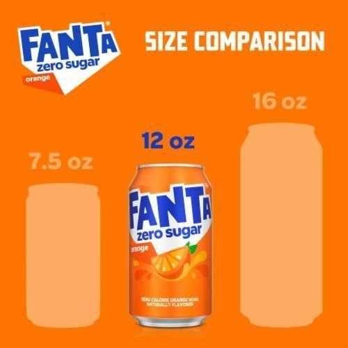 Fanta Orange Soda, 12 Fl Oz, Pack of 12 - Fanta