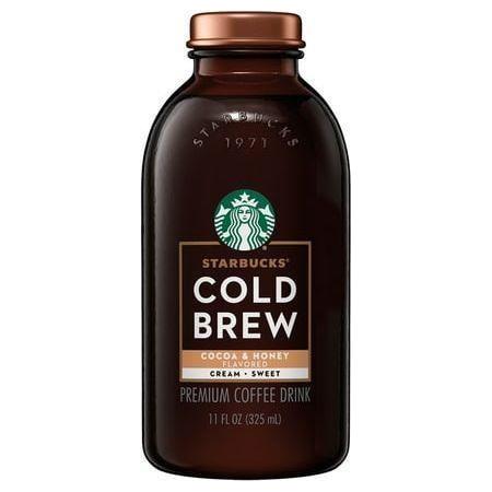 Starbucks Cold Brew Coffee, Cocoa & Honey with Cream, 11 oz Glass Bottle - Starbucks