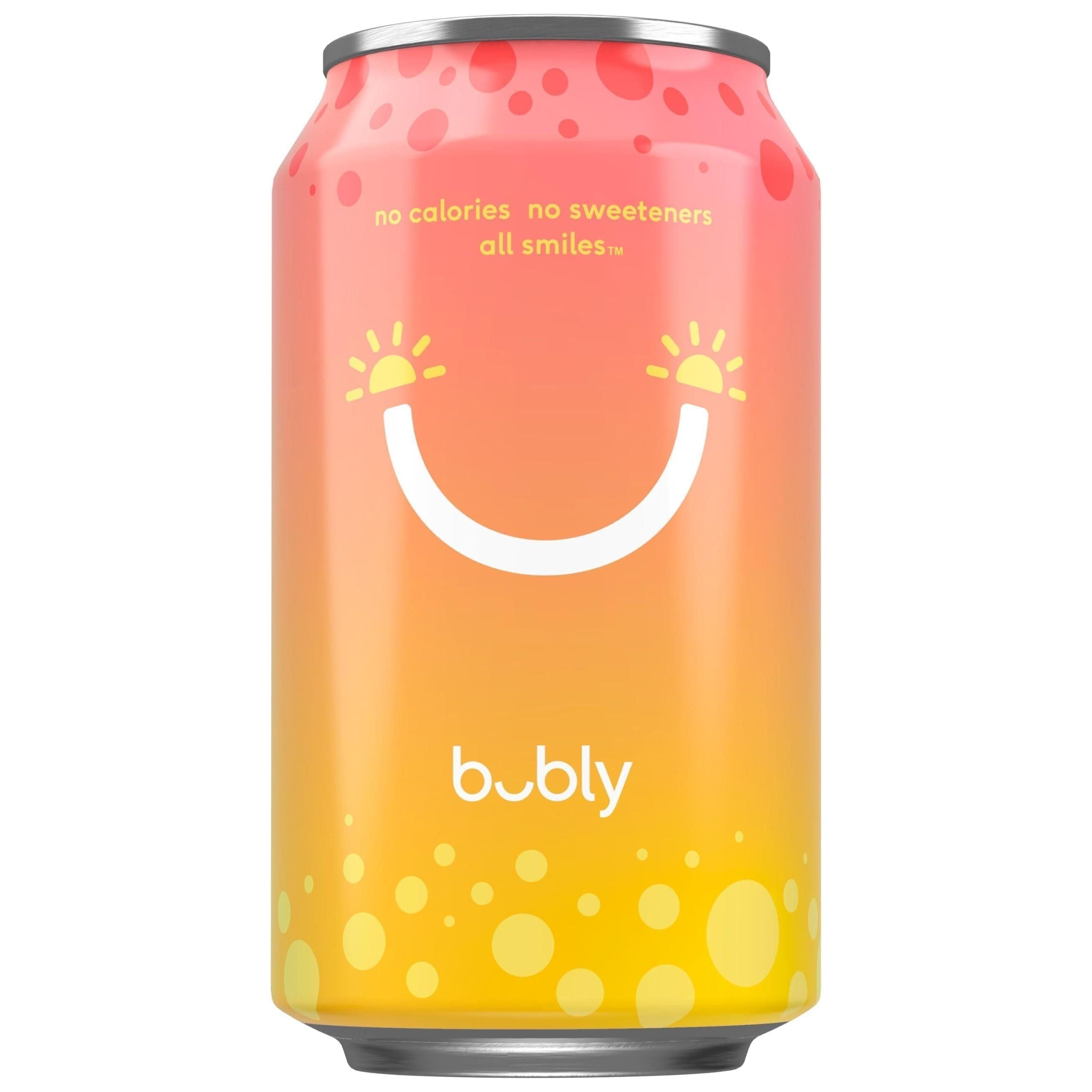 Bubly Sparkling Water, Bellini Bliss, 12 ounce (Pack of 8) - Bubly