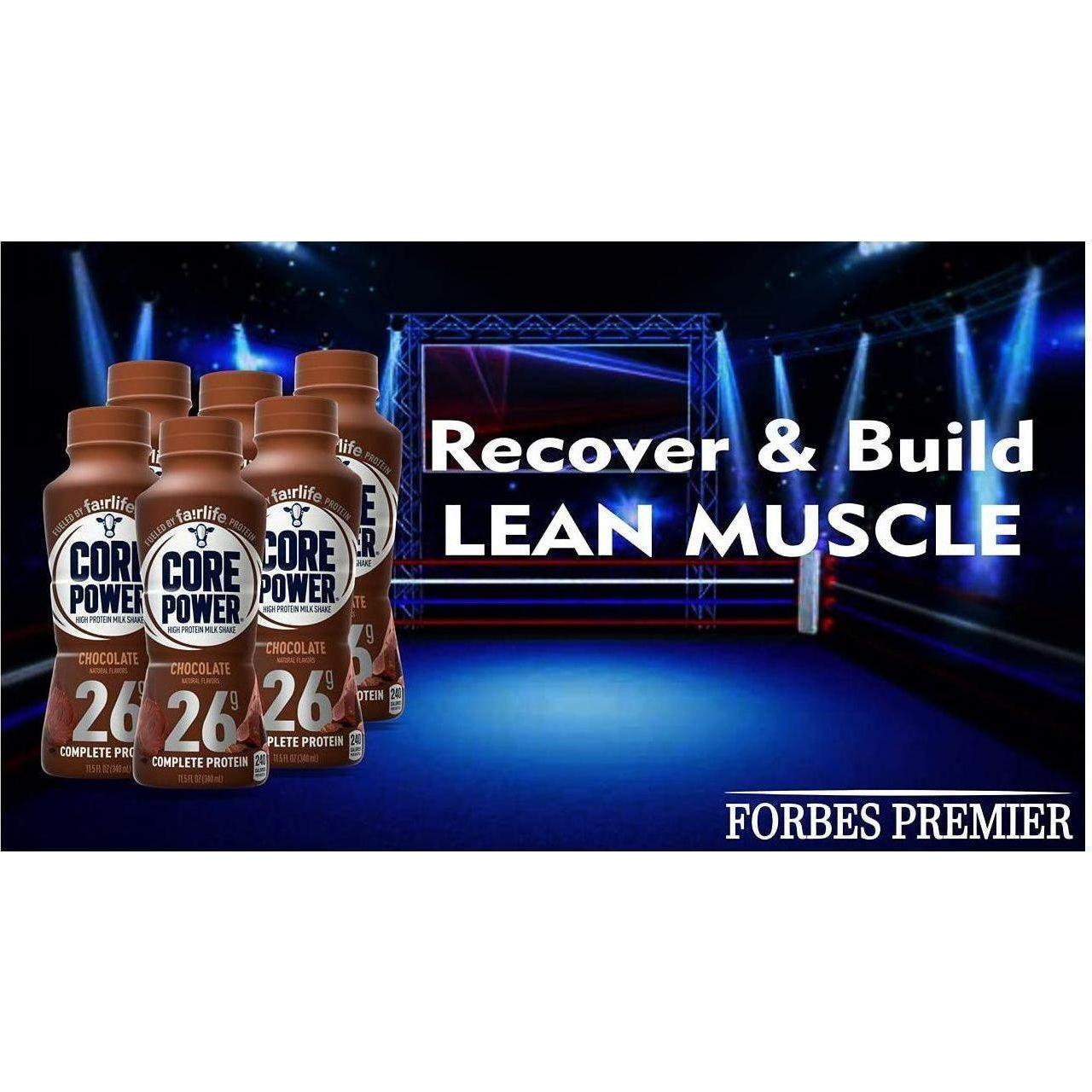 Fairlife Core Power Chocolate High Protein Milk Shake, 14 fl oz, (Pack of 6) - Core Power