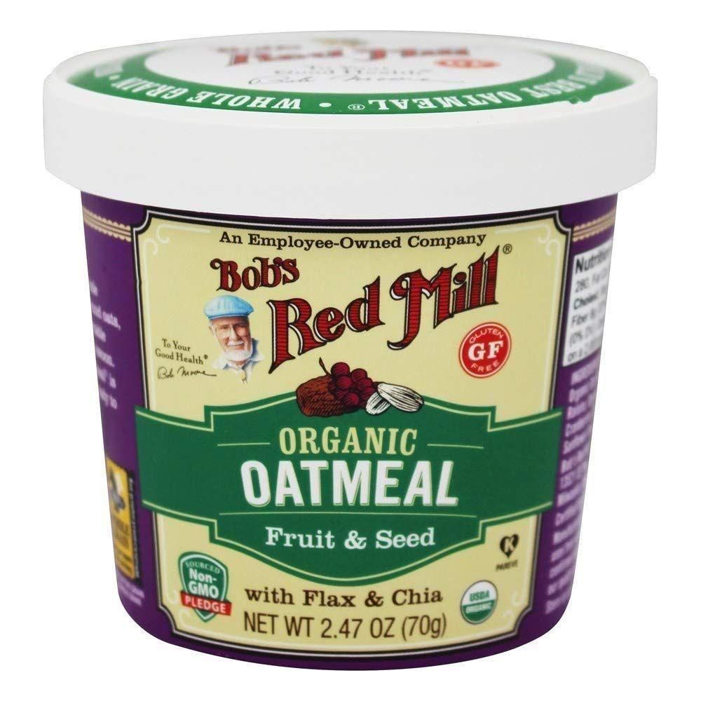 BOB'S RED MILL, OATMEAL, OG2, CUP, FRT&SD, GF, Pack of 12, Size 2.47 OZ - No Artificial Ingredients Gluten Free 95%+ Organic - Bob's Red Mill