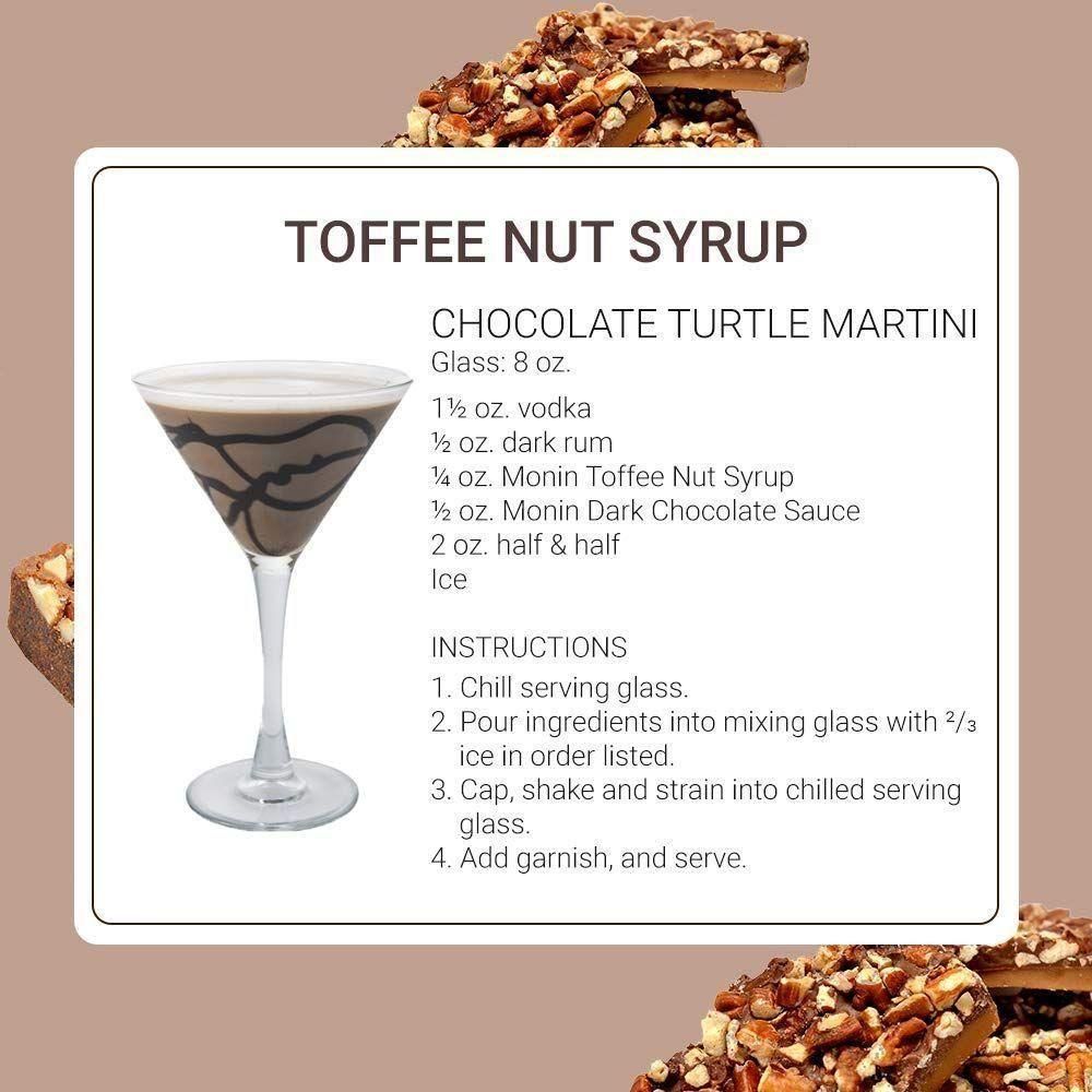 Monin - Toffee Nut Syrup, Bold and Buttery (750 ml Glass Bottle) - Monin