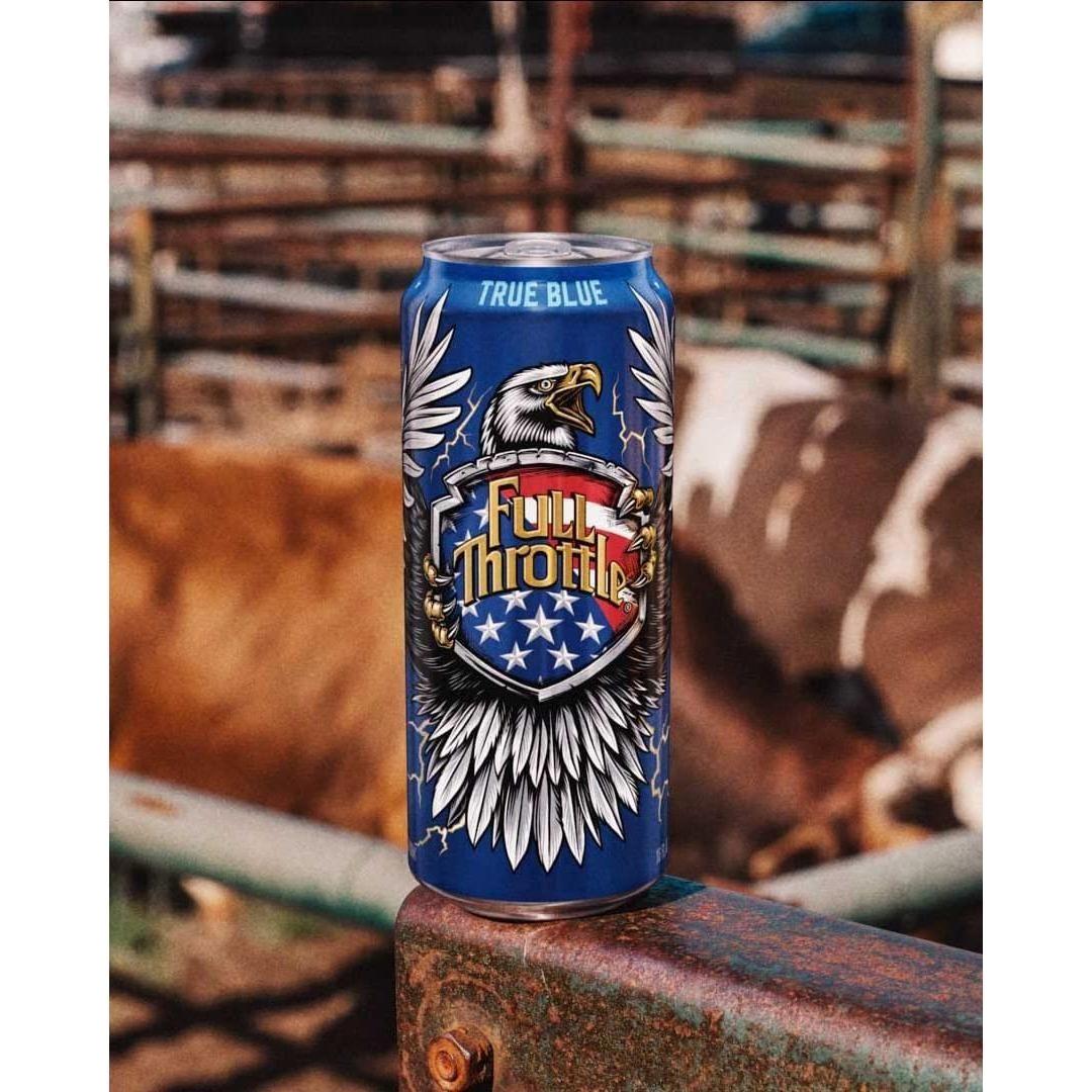 Full Throttle Energy Drink - Refreshing Blue Agave Flavor - 16 Ounce Cans (12 Pack) - Full Throttle