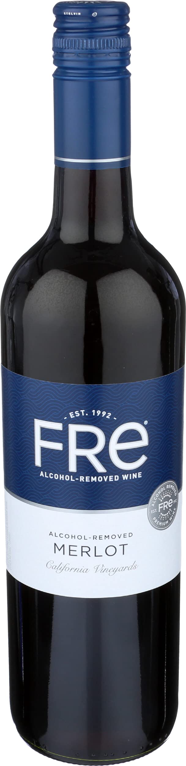 FRE Merlot Alcohol-Removed Non-Alcoholic Red Wine California Vineyards, 750 mL, 1 Bottle