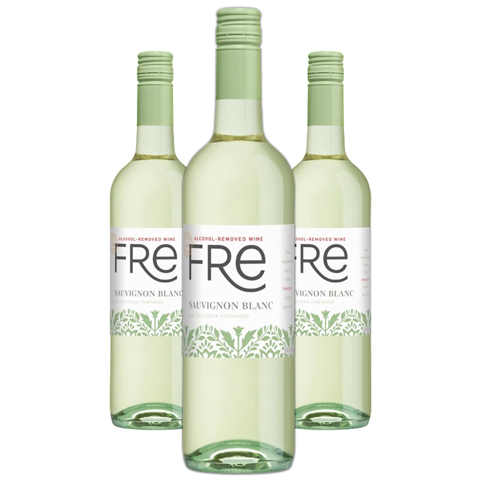 Sutter Home Fre Sauvignon Blanc Non-Alcoholic White Wine, California Vineyards, 750 ml, 3 Pack